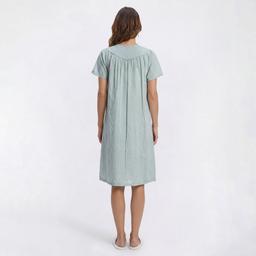 Womens Moon to Noon Short Sleeve Tiny Gingham Duster