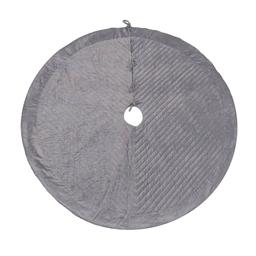 National Tree 60in. Quilted Velvet Silver Tree Skirt