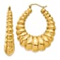 Gold Classics(tm) 41mm. 14kt. Gold Scalloped Hoop Earrings - image 1