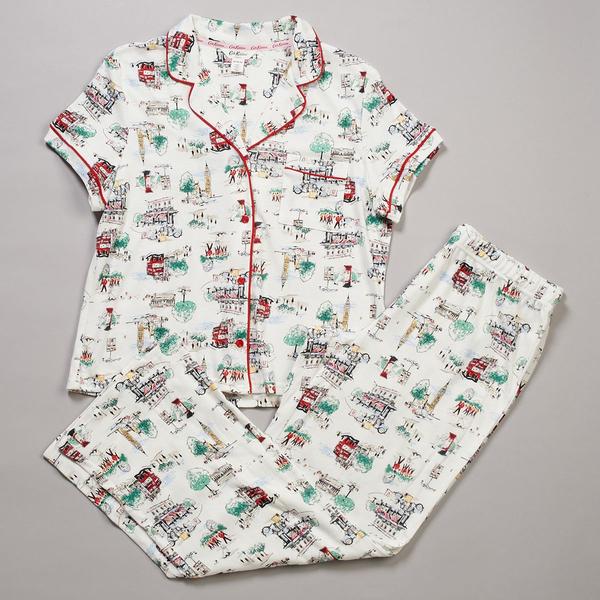 Womens Cath Kidston Short Sleeve Billie Goes to Town Pajama Set