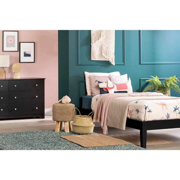 South Shore Vito Black Twin Platform Bed