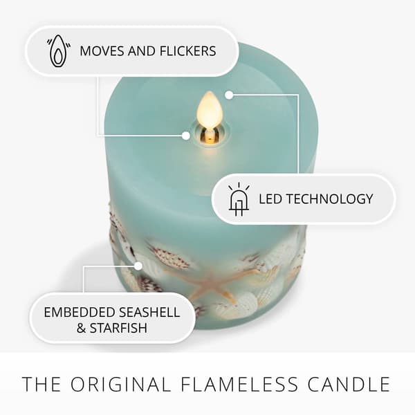Seashell & Starfish Pillar Candle