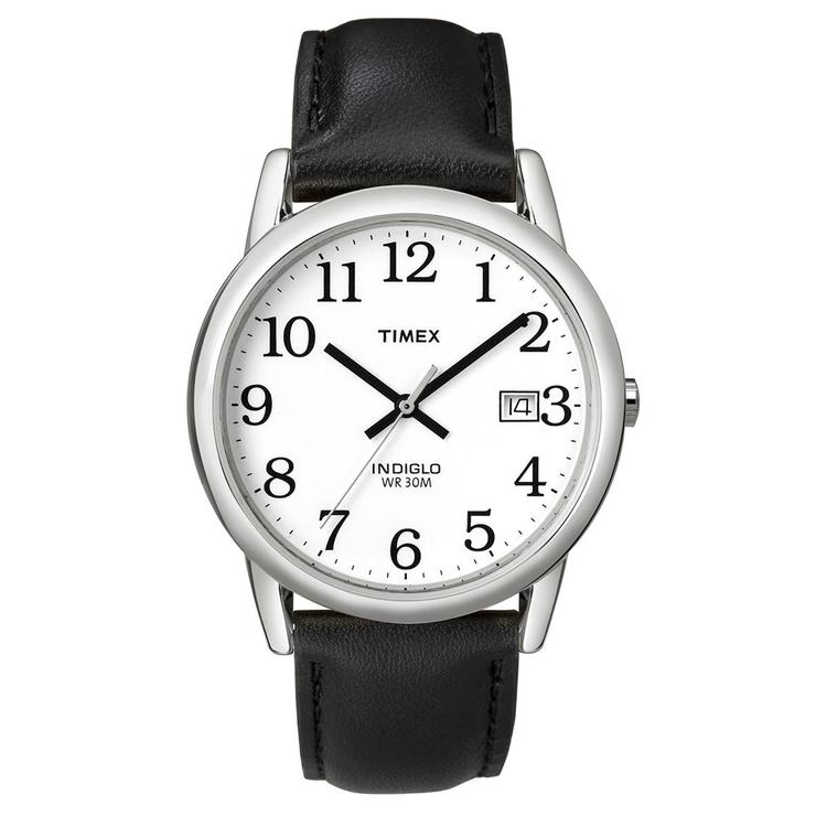 Mens Timex(R) Easy Reader(R) Black Strap Watch - T2H281JT