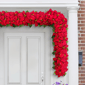 Puleo International 6ft. Pre-Lit Red Poinsettia Garland - image 2