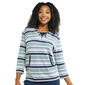 Womens Hasting & Smith 3/4 Sleeve Stripe Pouch Pocket Tee - image 2