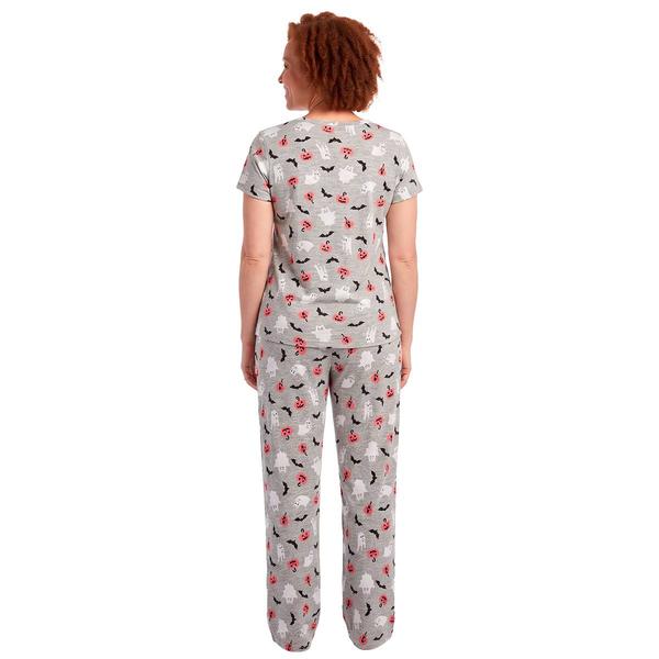 Plus Size René Rofé® Ghost Cats Bats & Pumpkins Pajama Set