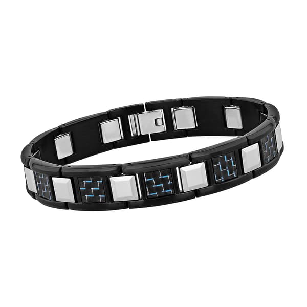 Mens Gentlemen's Classics&#8482; Blue & Black Link Bracelet