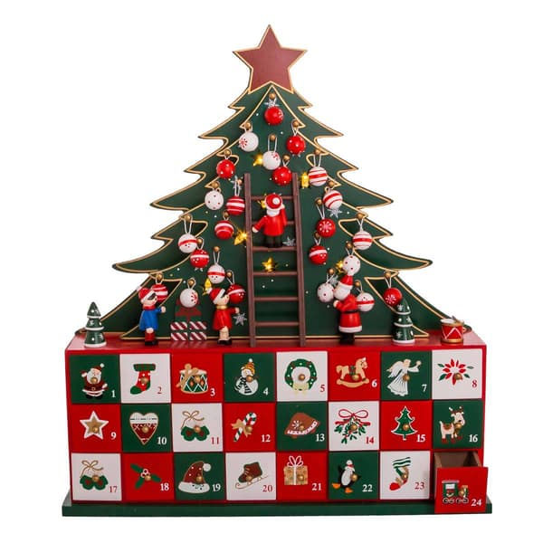 Kurt S. Adler 13.5in. LED Christmas Tree Advent Calendar