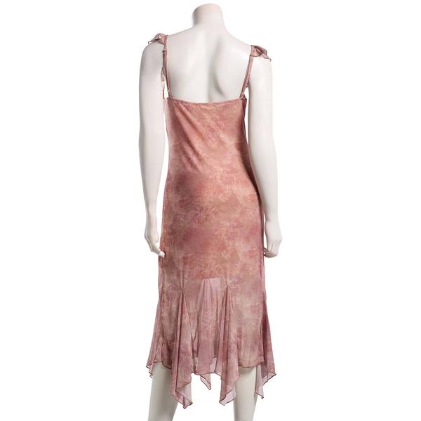 Juniors No Comment Ruffle Strap Godet Hanky Midi Dress- Mauve