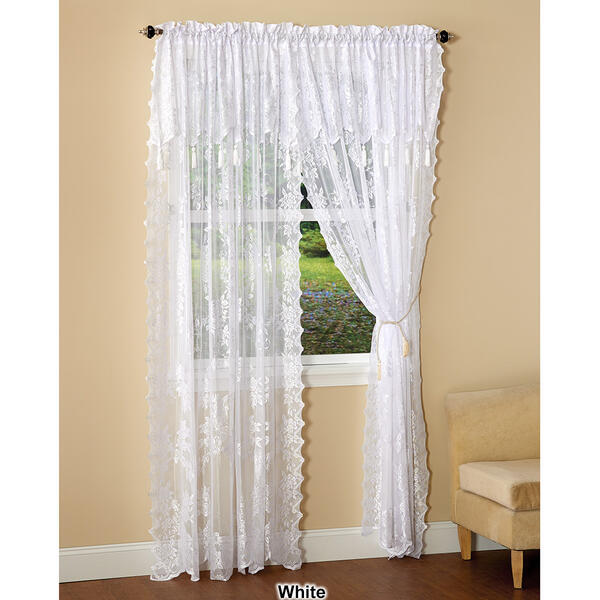 Carly Floral Lace Curtain Panel