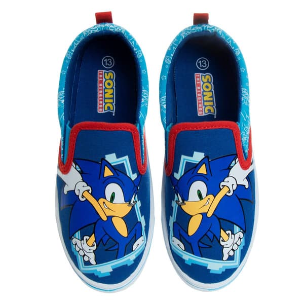 Big Boys Sonic the Hedgehog Slip-On Canvas Fashion Sneakers