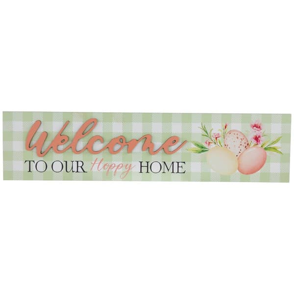 Northlight Seasonal Welcome to Our Hoppy Home Easter Wall Sign