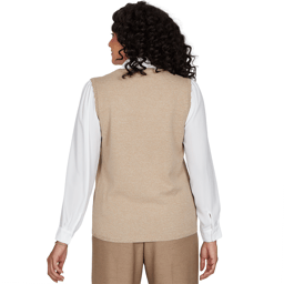 Petite Alfred Dunner Union Square Long Sleeve Two in One Blouse