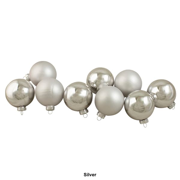 Northlight Seasonal 9ct. 2-Finish Christmas Ball Ornaments