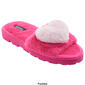 Womens Kensie Faux Fur Slide Slippers with Heart - image 4