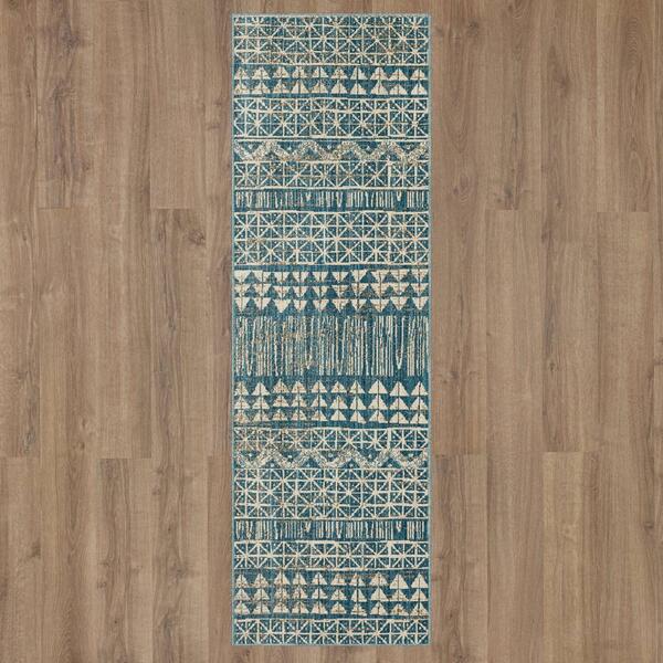 Mohawk Home Sansay Blue Runner - image 