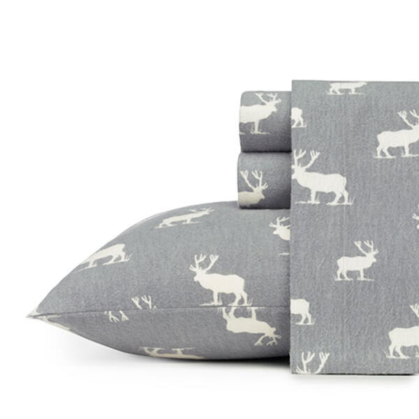 Eddie Bauer Elk Grove 3pc. 160 Thread Count Flannel Sheet Set - image 