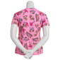 Womens Short Sleeve Flintstones Stars Retro Pajama Scrub Top - image 3