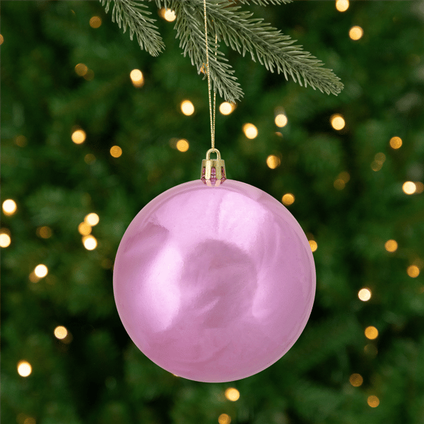 Northlight Shiny Bubblegum Shatterproof Christmas Ball Ornament - image 
