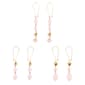 Ashley Cooper(tm) Gold Pink Beaded Trio Earrings - image 1