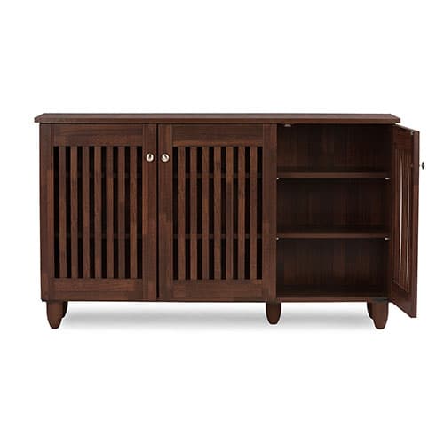 Baxton Studio Fernanda 3-Door Entryway Shoe Cabinet