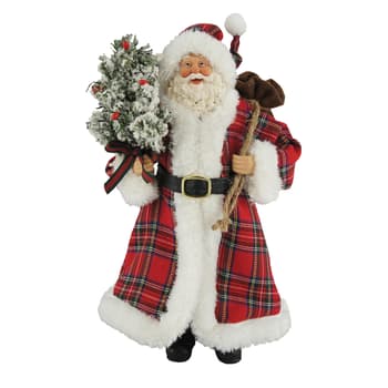 Santa’s Workshop 12in. Plaid Santa Figurine - Boscov's