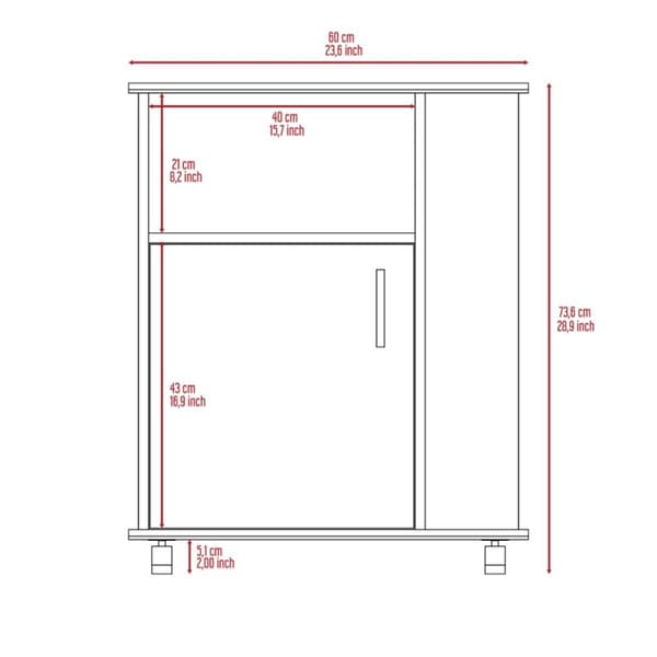 FM FURNITURE Clayton Kit Lower Microwave Cabinet