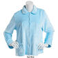 Womens Jasmine Rose Long Sleeve 3D Plush Snap Jacket Robe - image 3