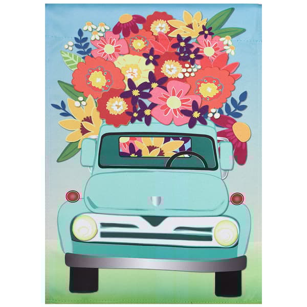 Meadow Creek Flower Truck Garden Flag - image 