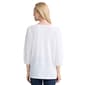 Womens Jones New York 3/4 Sleeve Keyhole Neck Eyelet Blouse - image 2