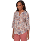 Womens Alfred Dunner Camden Market 3/4 Sleeve Paisley Blouse - image 3