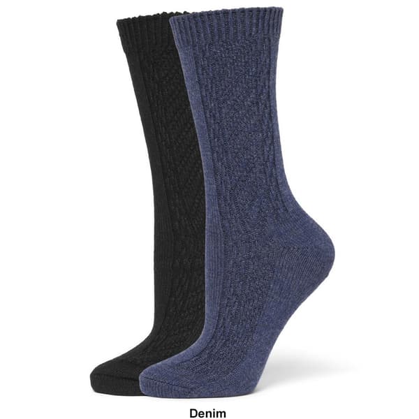 Womens HUE&#174; 2pk. Cable Knit Boot Socks