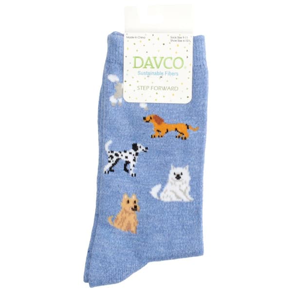 Womens Davco(R) Pooch Crew Socks