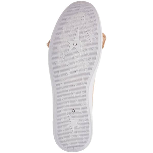 Womens Ashley Blue Canvas With Bow Slip On Flats