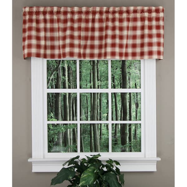 Country Check Valance - 58x16