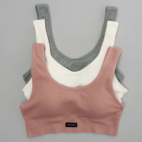 Womens Lucky Brand 3pk. Ribbed Comfort Bras LVD45752BV - image 