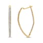 Haus of Brilliance 10kt. Yellow Gold Diamond Hoop Earrings - image 3