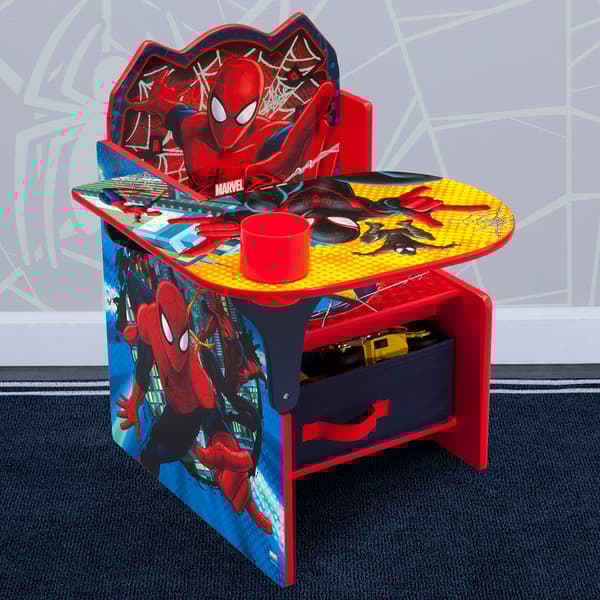 Delta Children Spider-Man Chair Desk with Storage Bin
