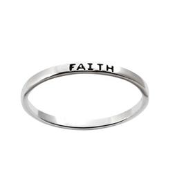 Marsala Sterling Silver 'Faith' Band Ring