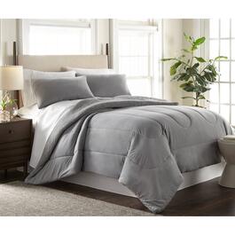 Micro Flannel&#40;R&#41; Reverse to Sherpa Solid Comforter Set