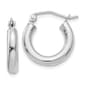 Gold Classics&#40;tm&#41; 14kt. White Gold 16mm Tube Hoop Earrings - image 1