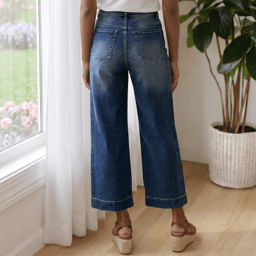 Womens MNK Two Tone Five Pocket Barrel Jeans