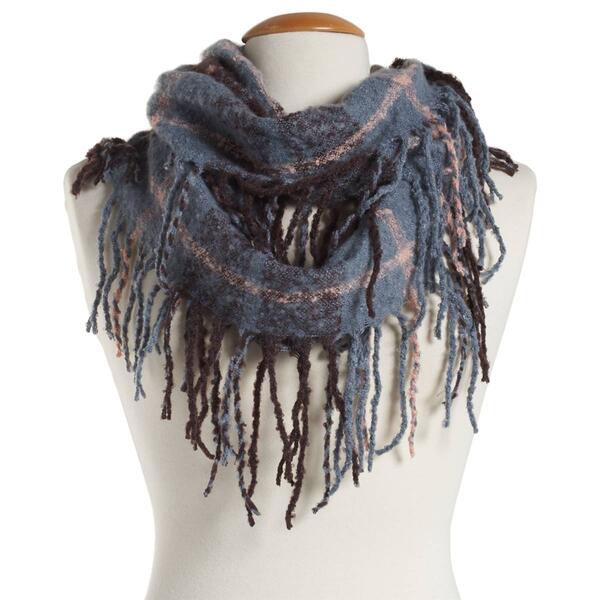 Womens Fantasia Lulu Plaid Infinity Scarf w/Fringe - image 