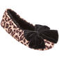 Womens Dearfoams Fannie Velour Ballet Slippers with Bows - image 1