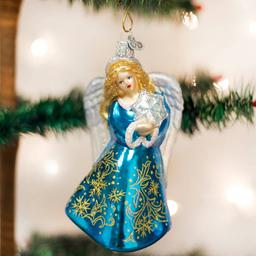 Old World Christmas Snowflake Angel Glass Ornament