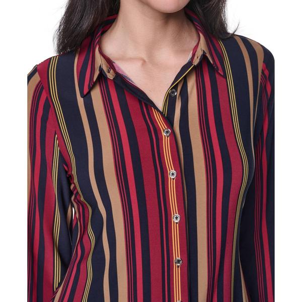 Womens Tommy Hilfiger Long Sleeve Stripe Casual Button Down