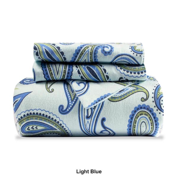 Superior Cotton Flannel Paisley Duvet Cover Set