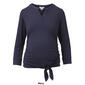Womens Times Two Long Sleeve Solid Side Tie Maternity Top - image 2