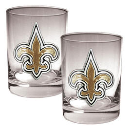 NFL New Orleans Saints 2pc. 14oz. Rocks Glass Set