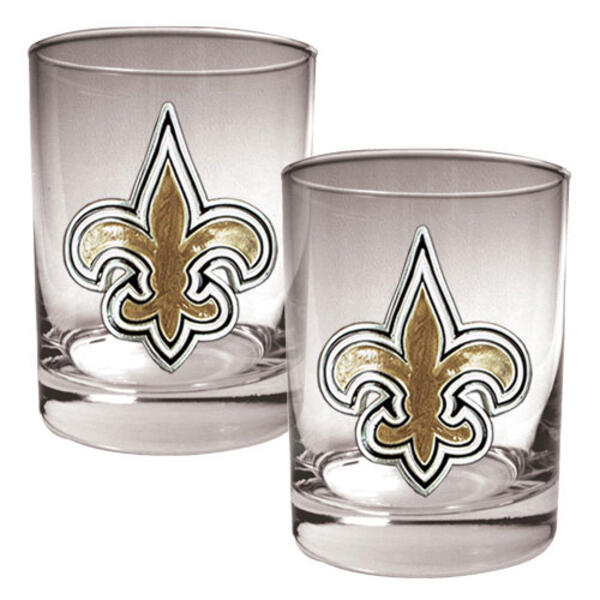 NFL New Orleans Saints 2pc. 14oz. Rocks Glass Set - image 